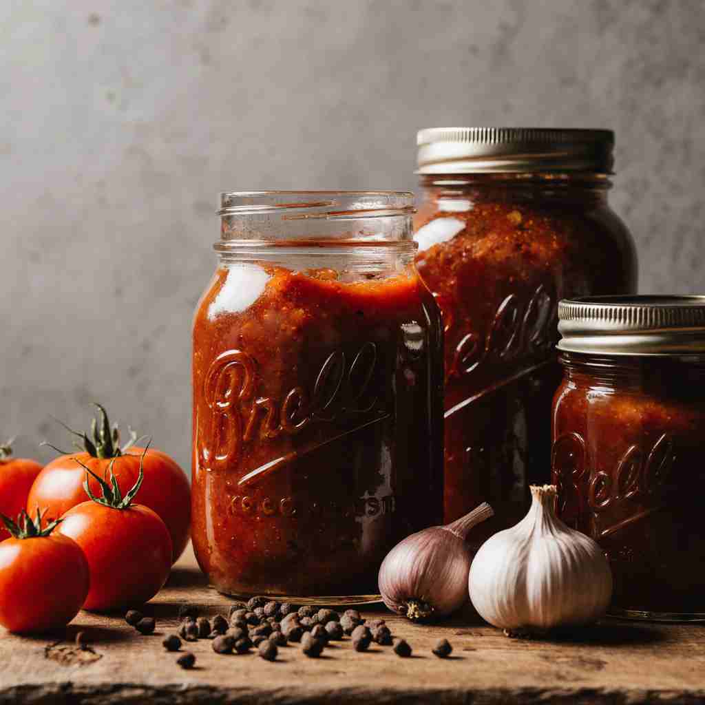 Homemade Ketchup And Tomato Condiments