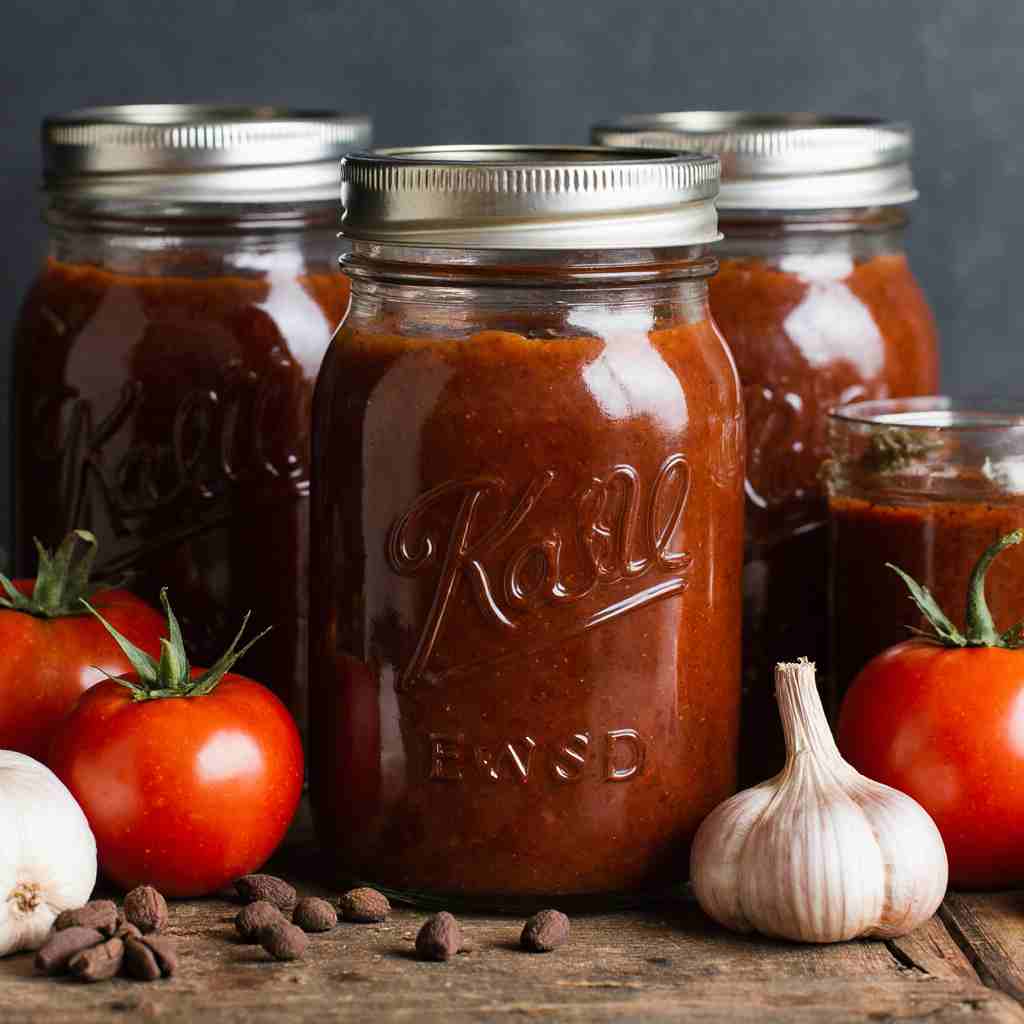 Homemade Ketchup And Tomato Condiments