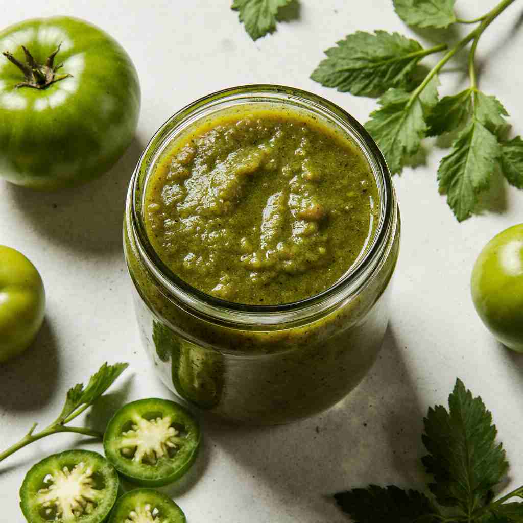 Salsa Verde – Homemade Tangy Tomatillo Green Sauce for Canning 2 Salsa Verde