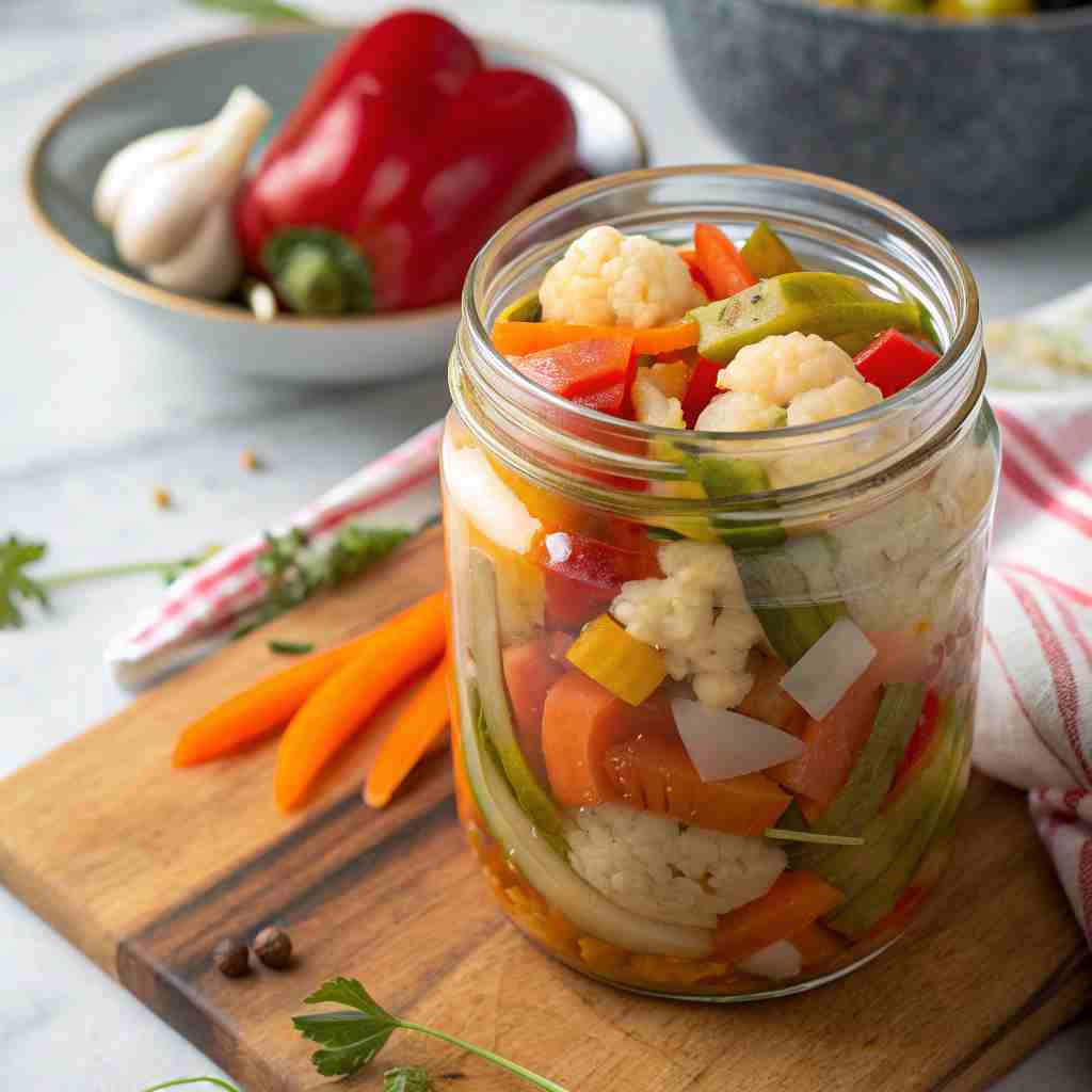 Pickled Mixed Vegetables (Giardiniera) – Tangy Homemade Pickle Recipe 2 Pickled Mixed Vegetables
