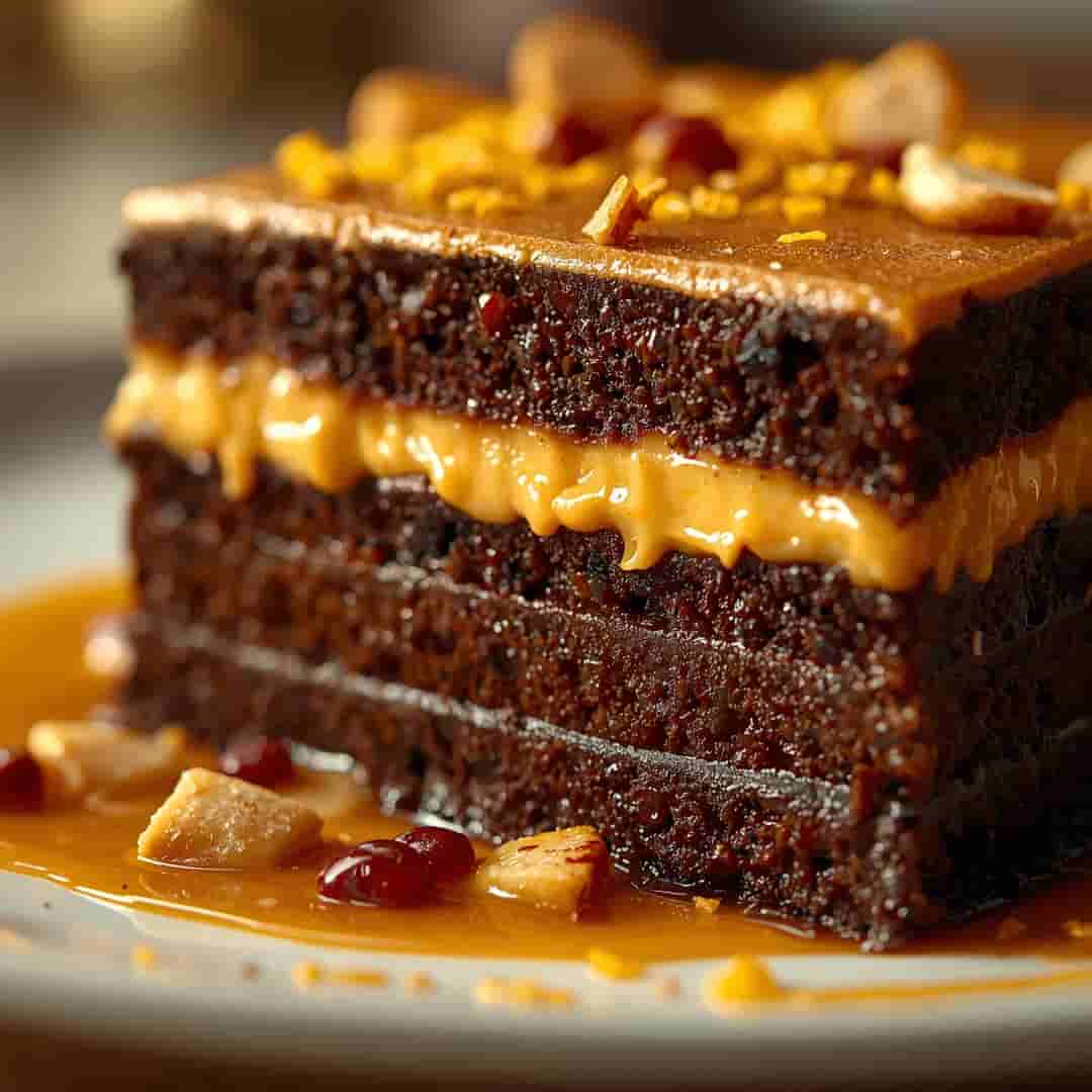 Black and Gold New Year's Cake