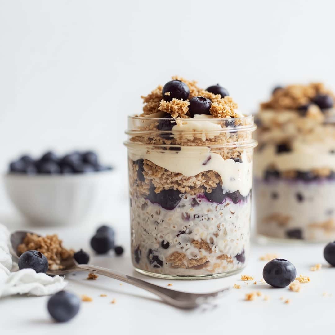 Blueberry Muffin Overnight Oats 2 Blueberry Muffin Overnight Oats