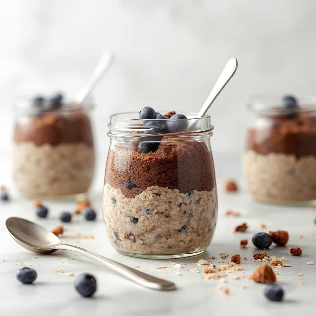 Brownie Overnight Oats 2 Brownie Overnight Oats