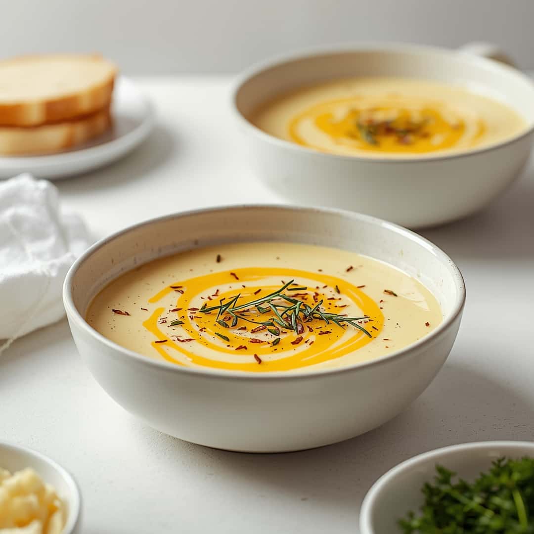 Cheddar Garlic Herb Potato Soup