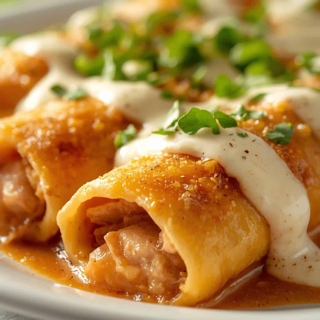 Chicken Enchiladas Sour Cream White Sauce