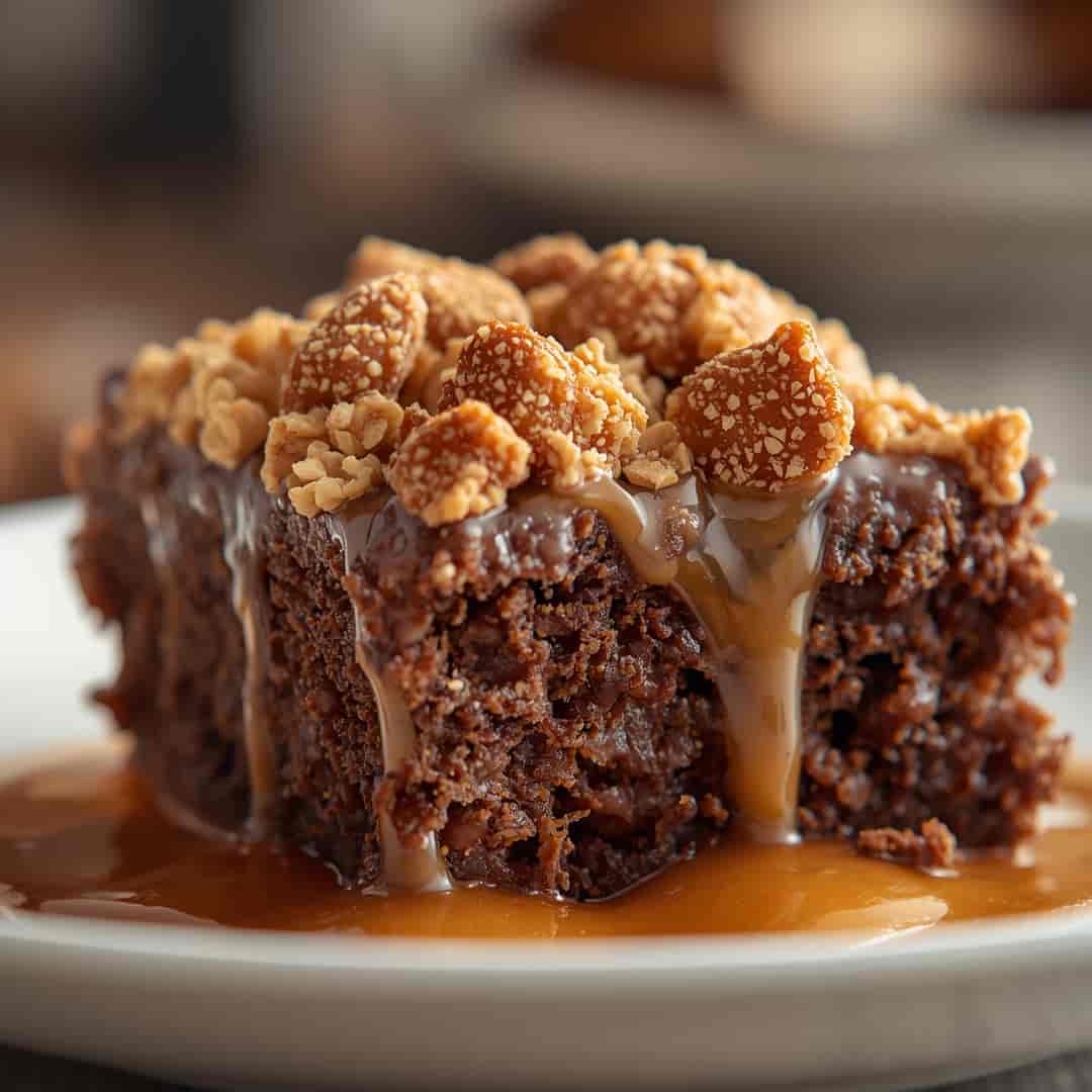 Chocolate Caramel Toffee Crunch Cake 2 Chocolate Caramel Toffee Crunch Cake