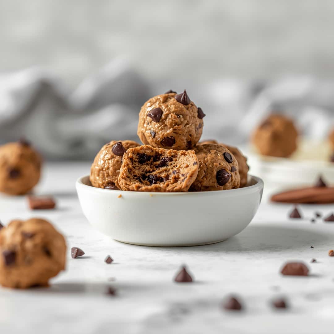 Chocolate Chip Cookie Dough Protein Balls