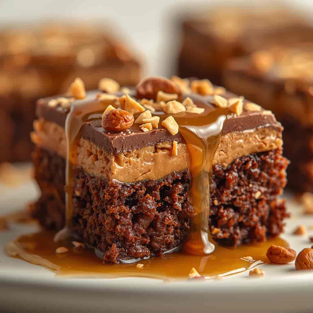 Chocolate Peanut Butter Salted Caramel Toffee Cake 2 Chocolate Peanut Butter Salted Caramel Toffee Cake