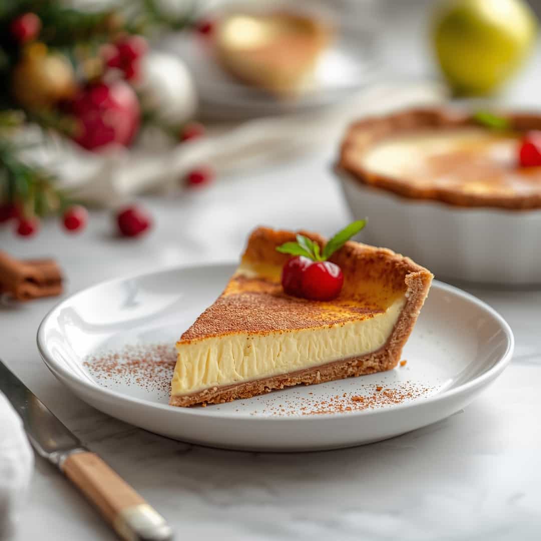 Cinnamon Vanilla Custard Pie Christmas