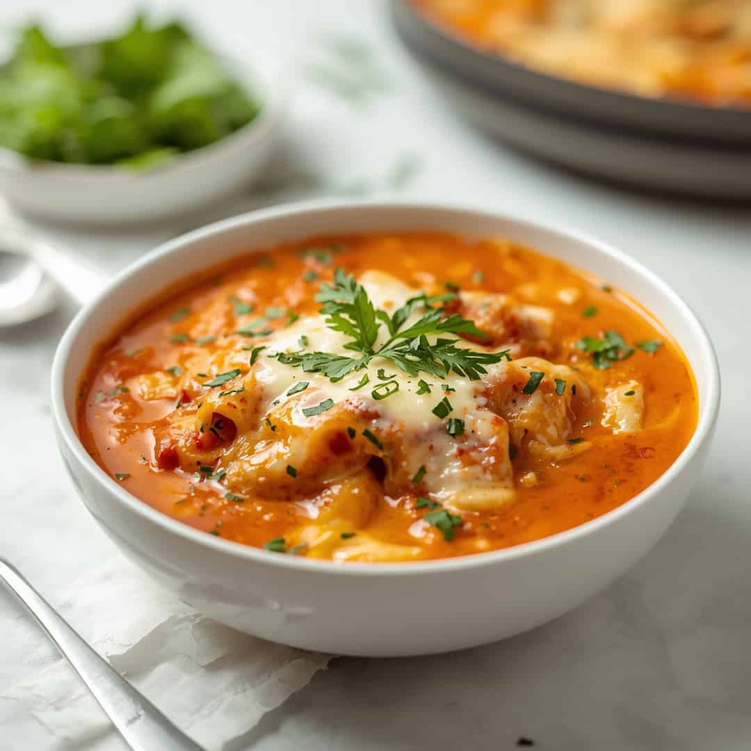 Cozy Alfredo Lasagna Soup