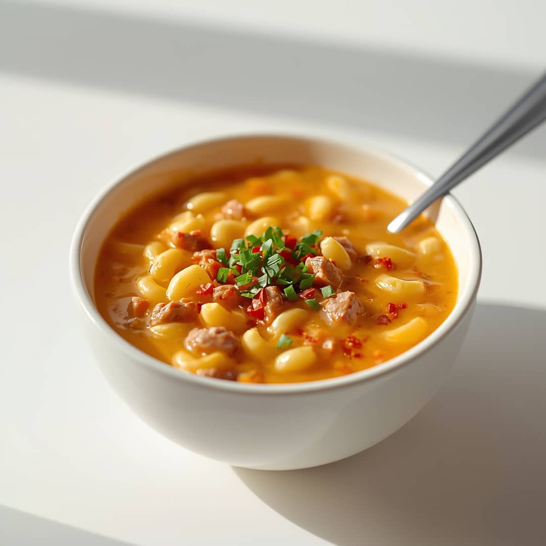 Cozy Cheeseburger Macaroni Soup 2 Cozy Cheeseburger Macaroni Soup