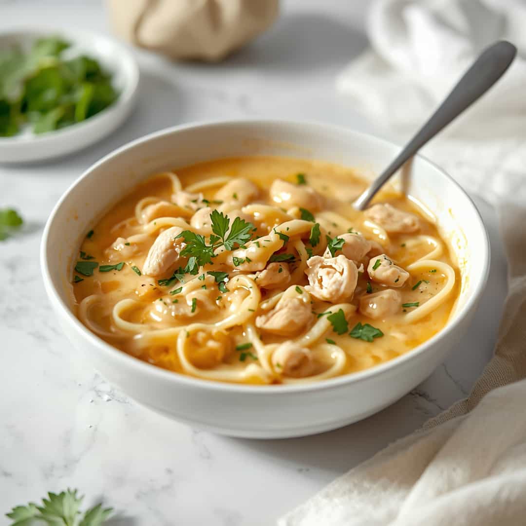Creamy Chicken Noodle Soup 2 Creamy Chicken Noodle Soup