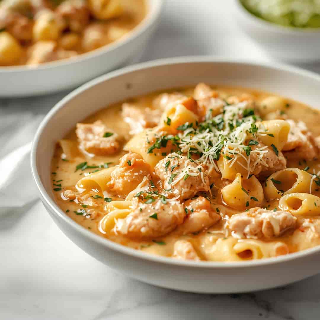 Creamy Chicken Parmesan Pasta Soup 2 Creamy Chicken Parmesan Pasta Soup