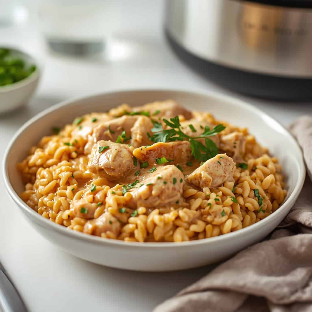 Creamy Crock Pot Chicken & Rice