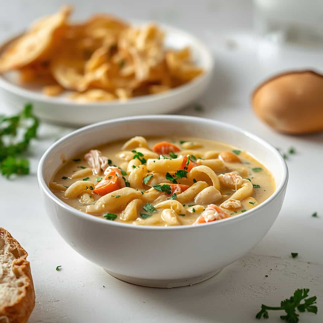 Creamy Crockpot Chicken Noodle Soup