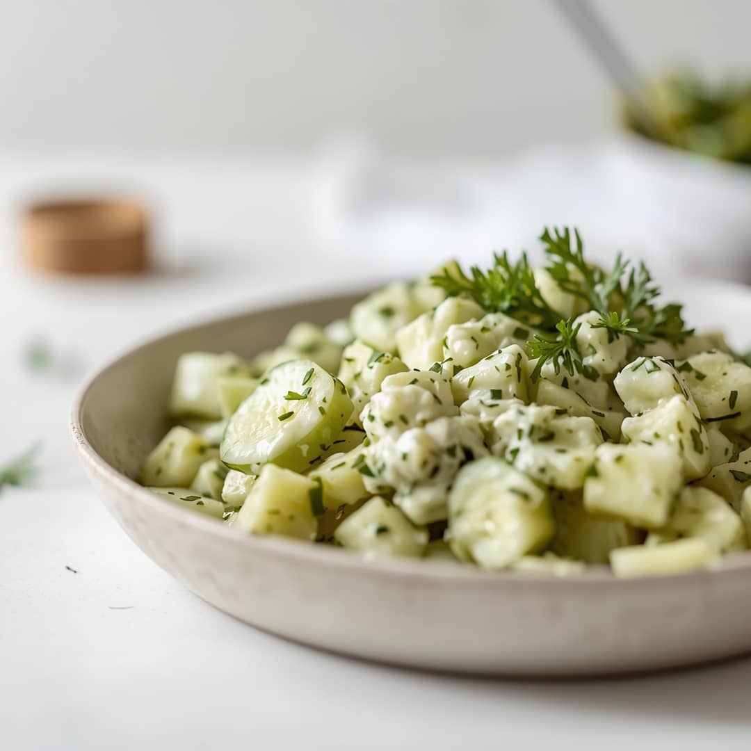 Creamy Dill Pickle Cucumber Salad