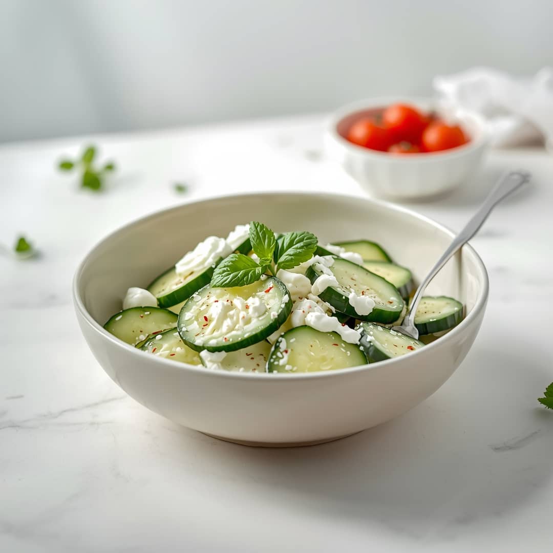 Creamy Greek Yogurt Cucumber Salad