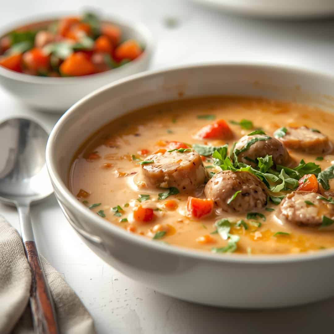 Creamy Parmesan Italian Sausage Soup