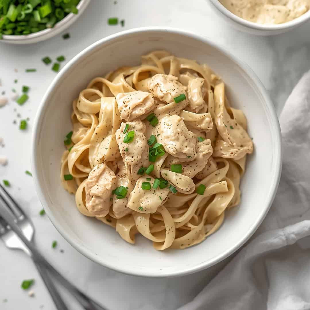 Creamy Ranch Chicken Noodles