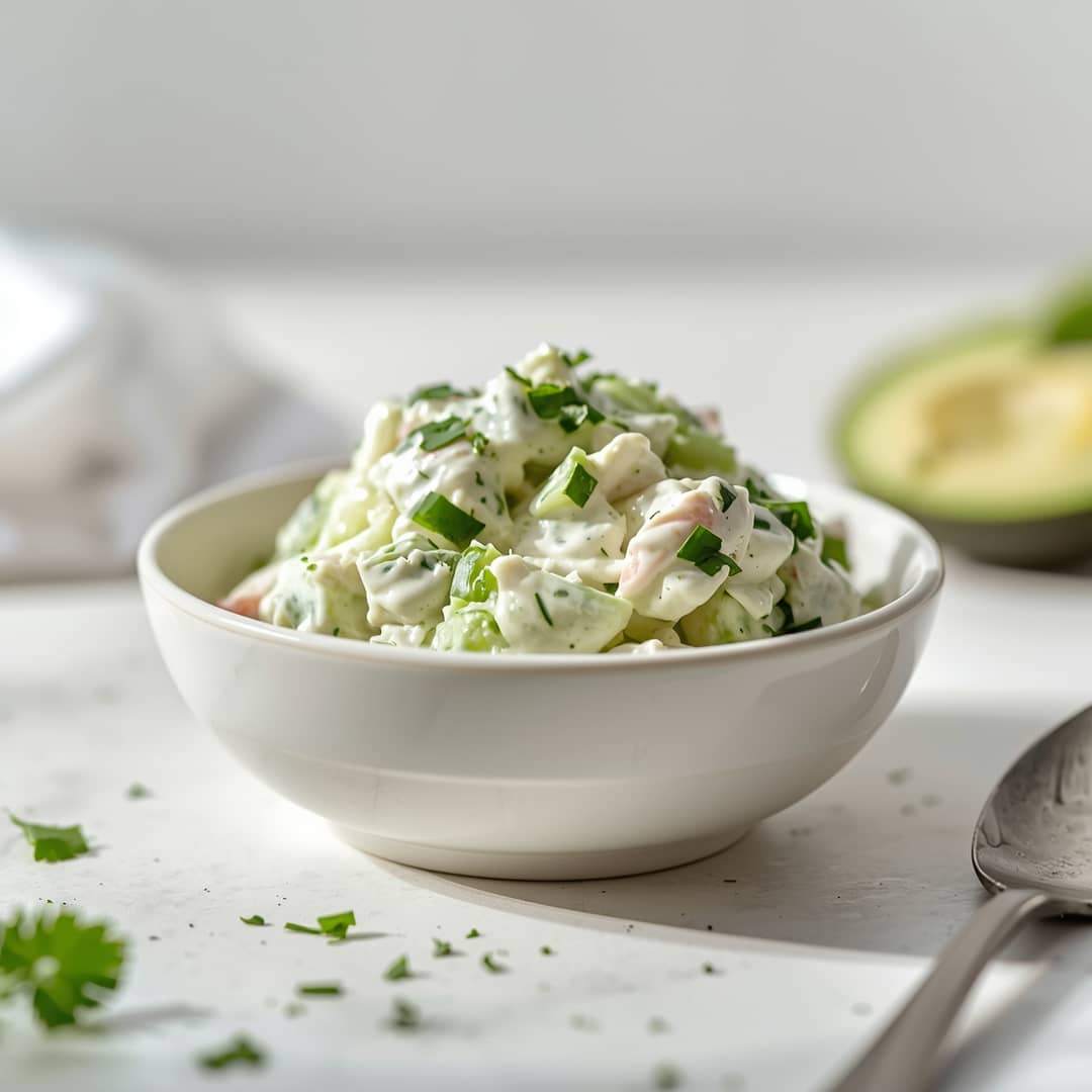 Creamy Sour Cream Mayo Cucumber Salad 2 Creamy Sour Cream Mayo Cucumber Salad