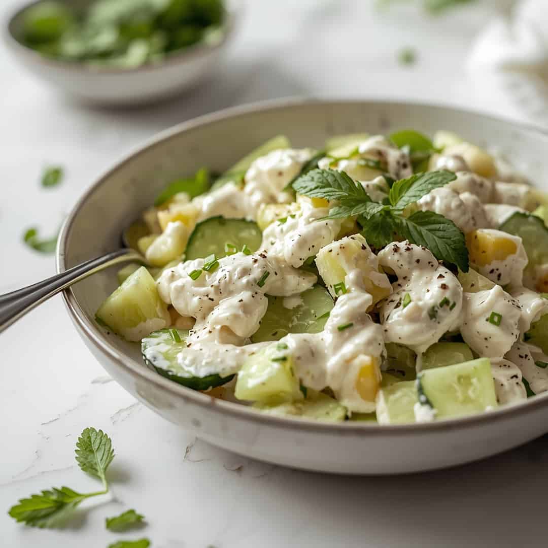 Creamy Tangy Cucumber Salad 2 Creamy Tangy Cucumber Salad