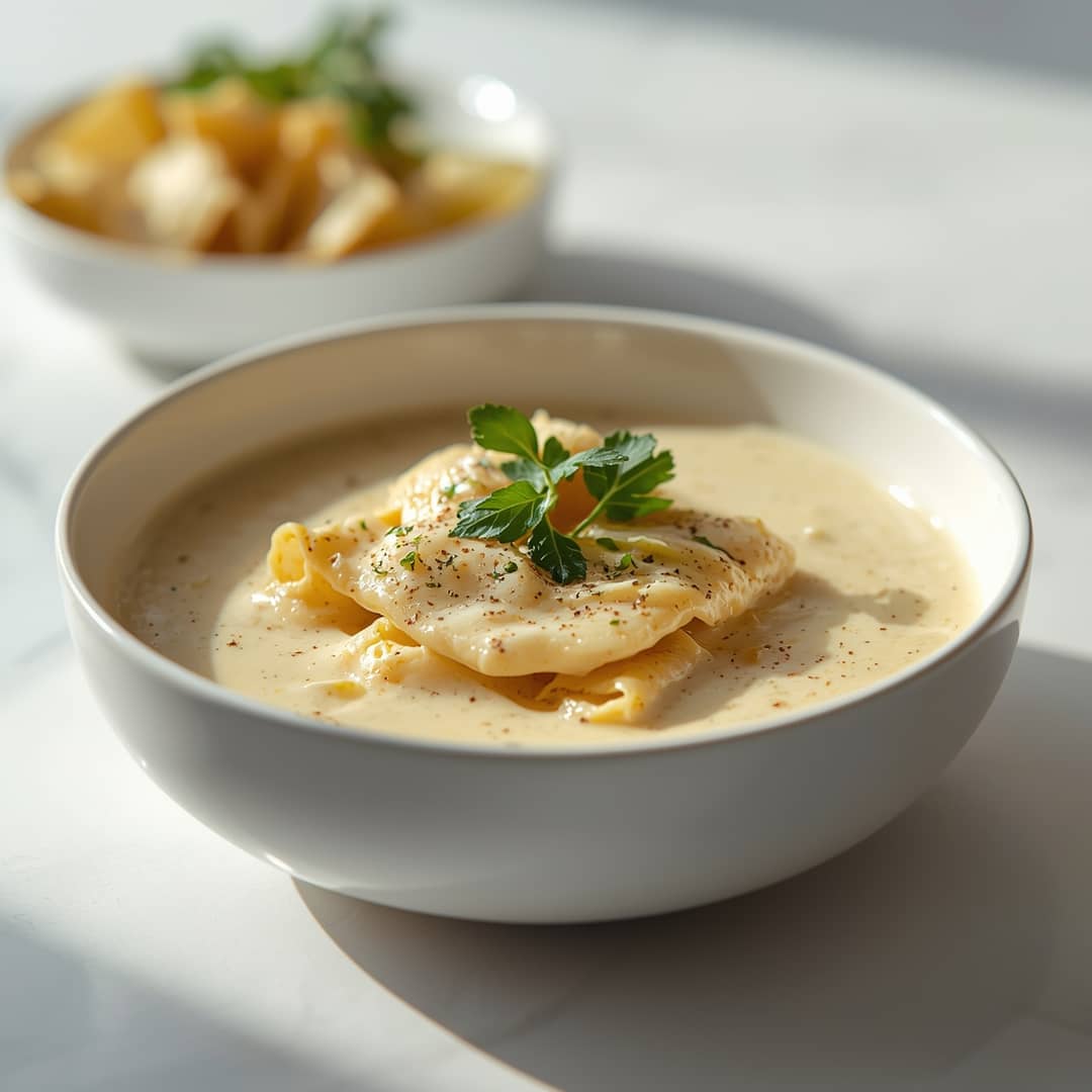 Creamy White Chicken Lasagna Soup