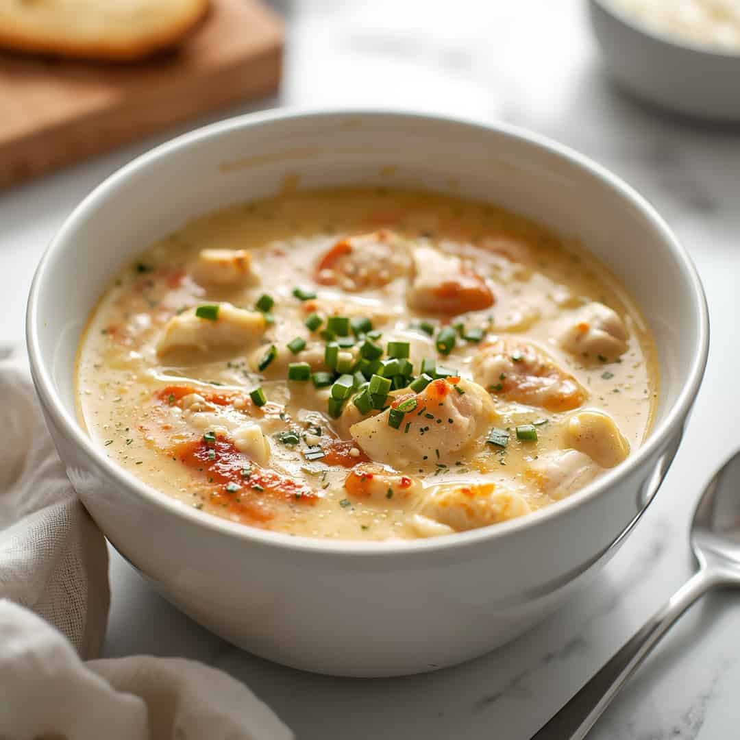 Crock Pot Creamy Chicken Parmesan Soup 2 Crock Pot Creamy Chicken Parmesan Soup
