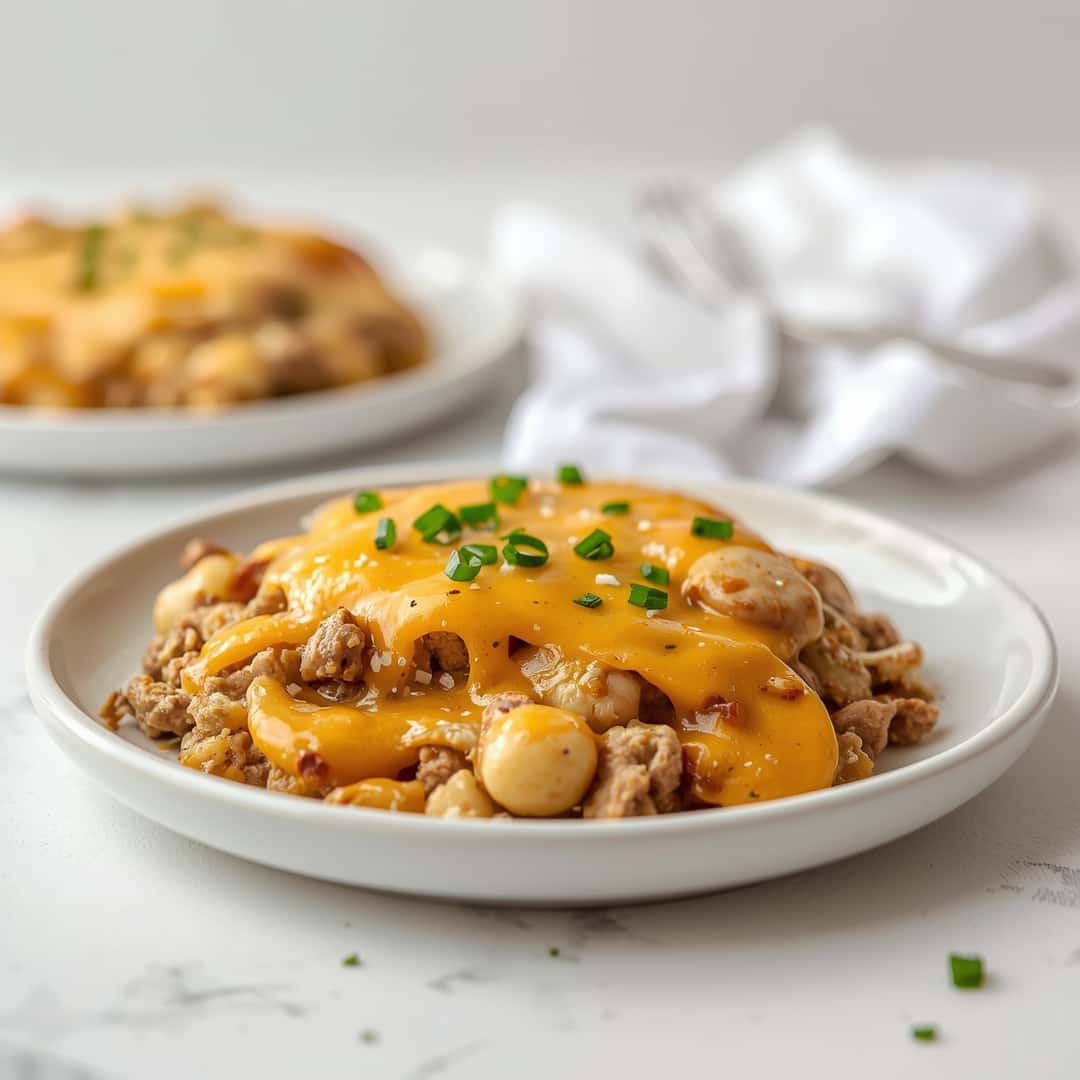 Crockpot Cheesesteak Potato Casserole 2 Crockpot Cheesesteak Potato Casserole