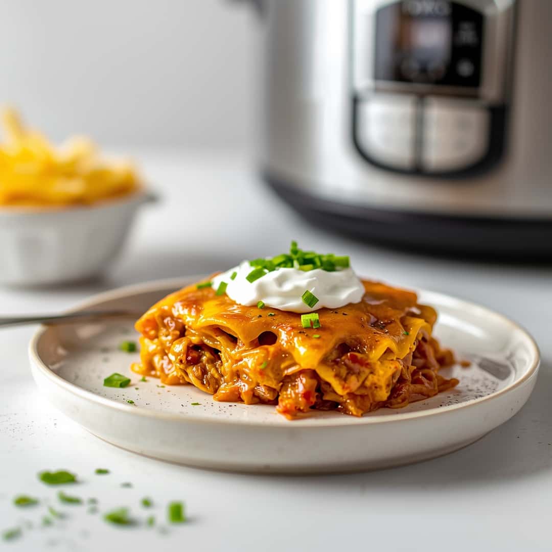 Crockpot Chicken Enchilada Casserole Recipe 2 Crockpot Chicken Enchilada Casserole Recipe