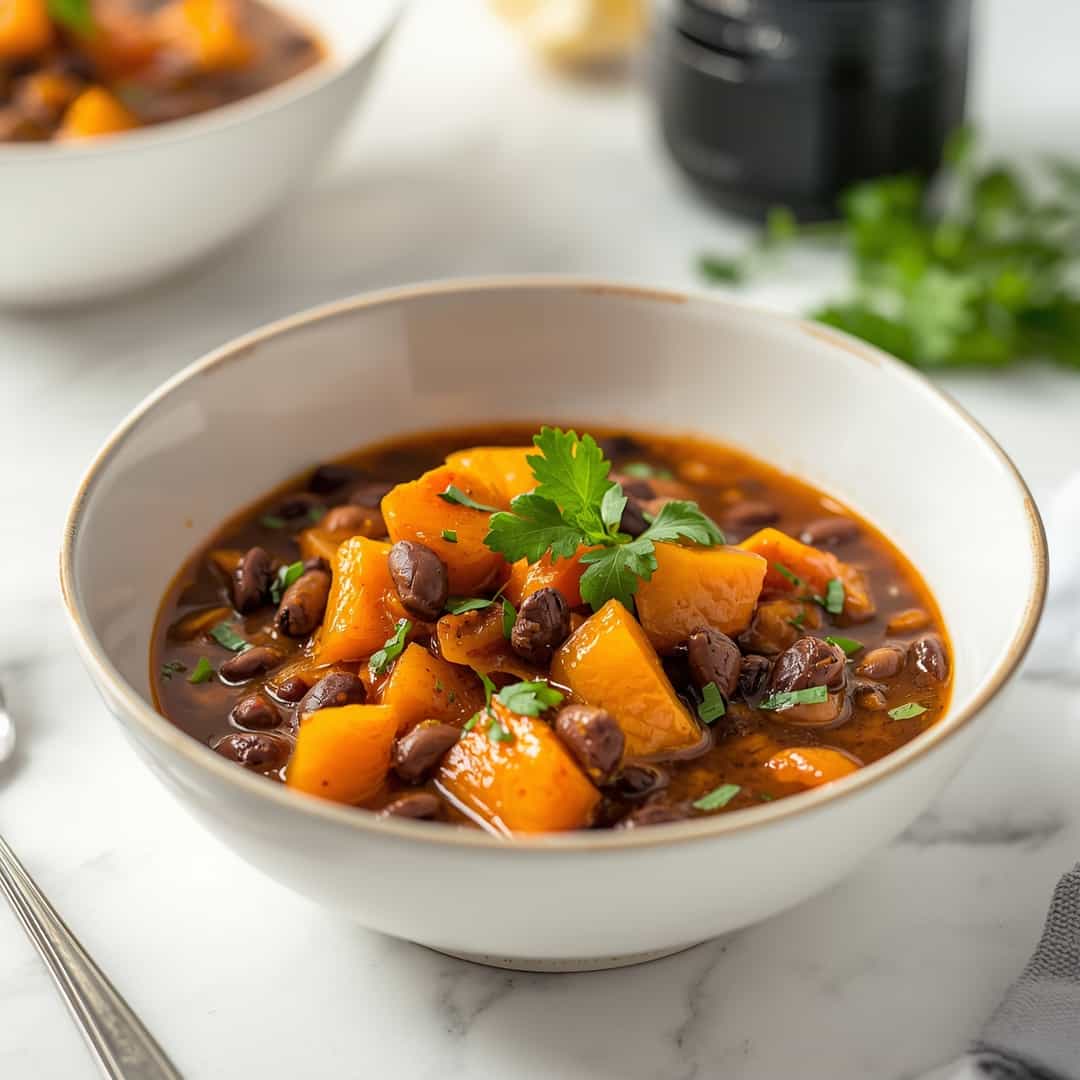 Delicious Black Bean Squash Stew