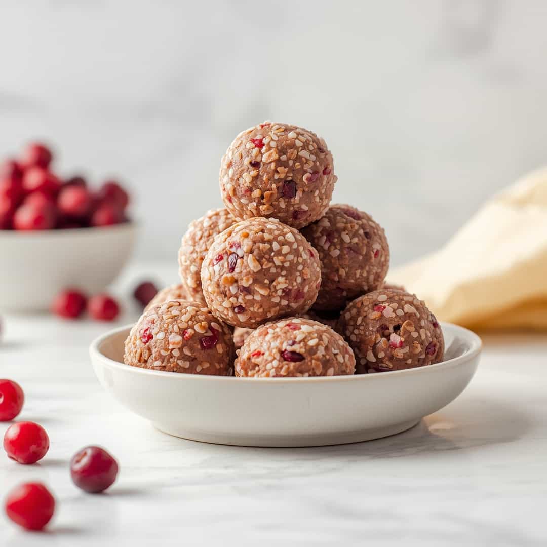 Delicious Cranberry Protein Balls