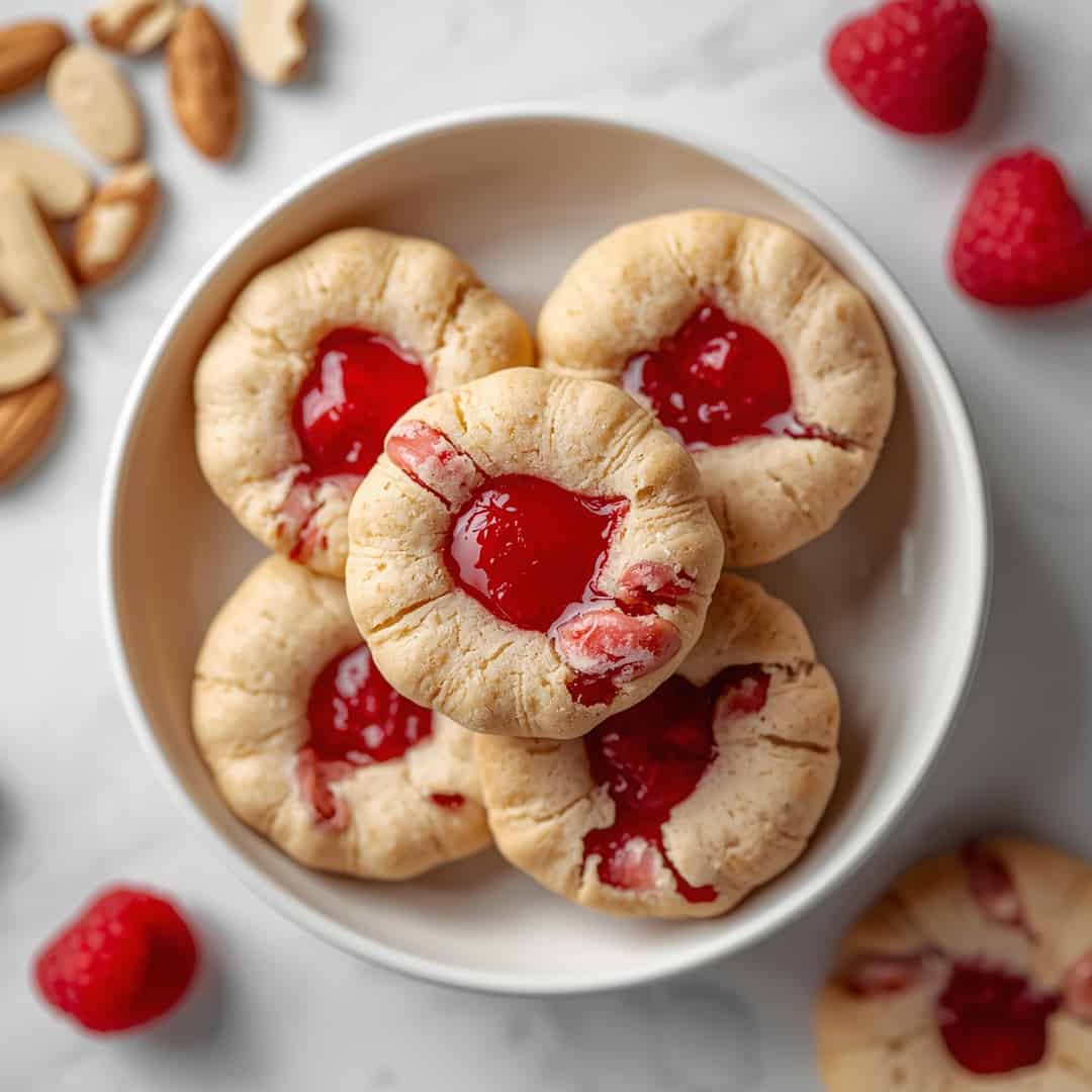 Delicious Raspberry Almond Shortbread Cookies 2 Delicious Raspberry Almond Shortbread Cookies