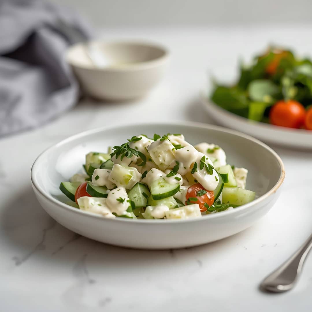 Easiest Creamy Cucumber Salad 2 Easiest Creamy Cucumber Salad