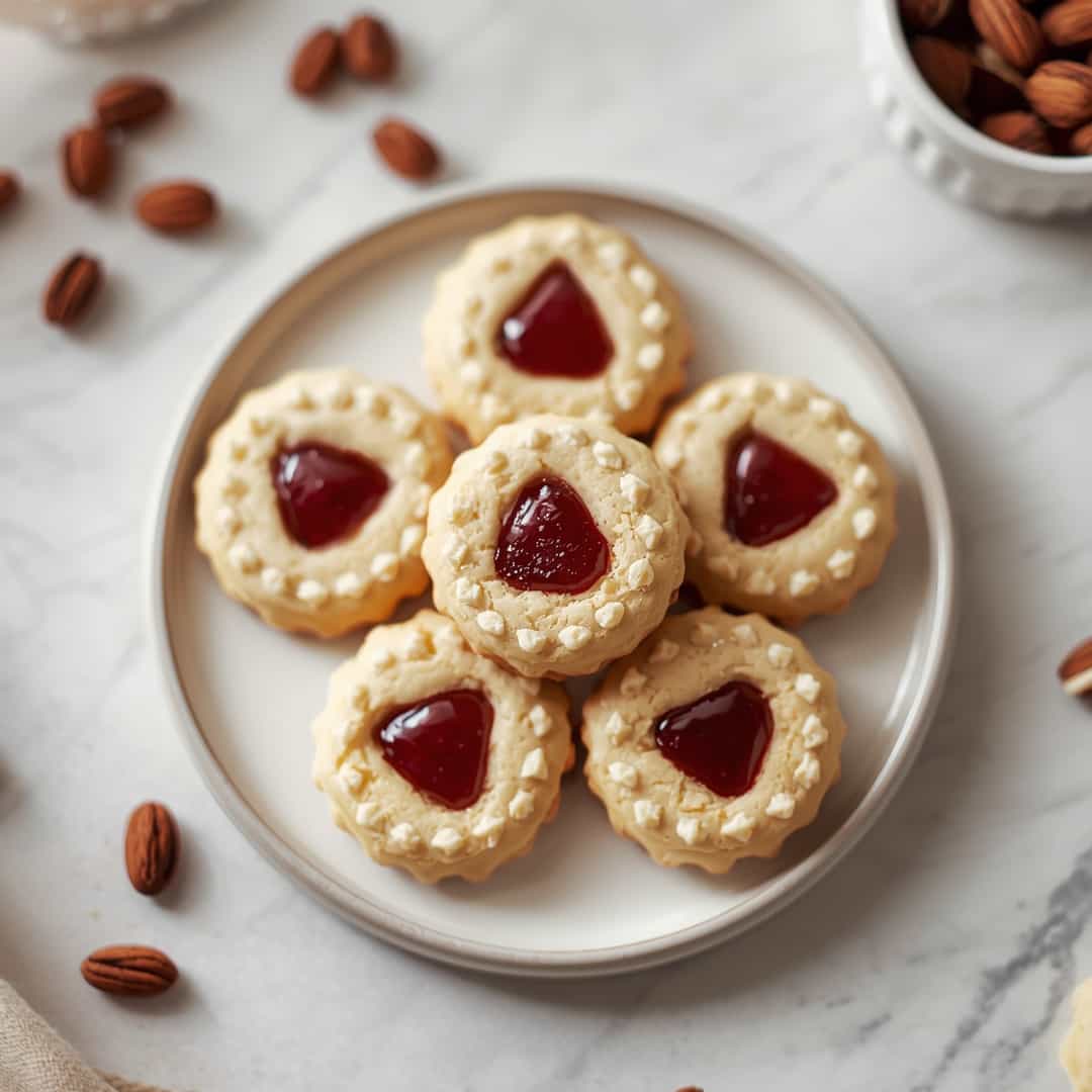 Easy Almond Linzer Cookies