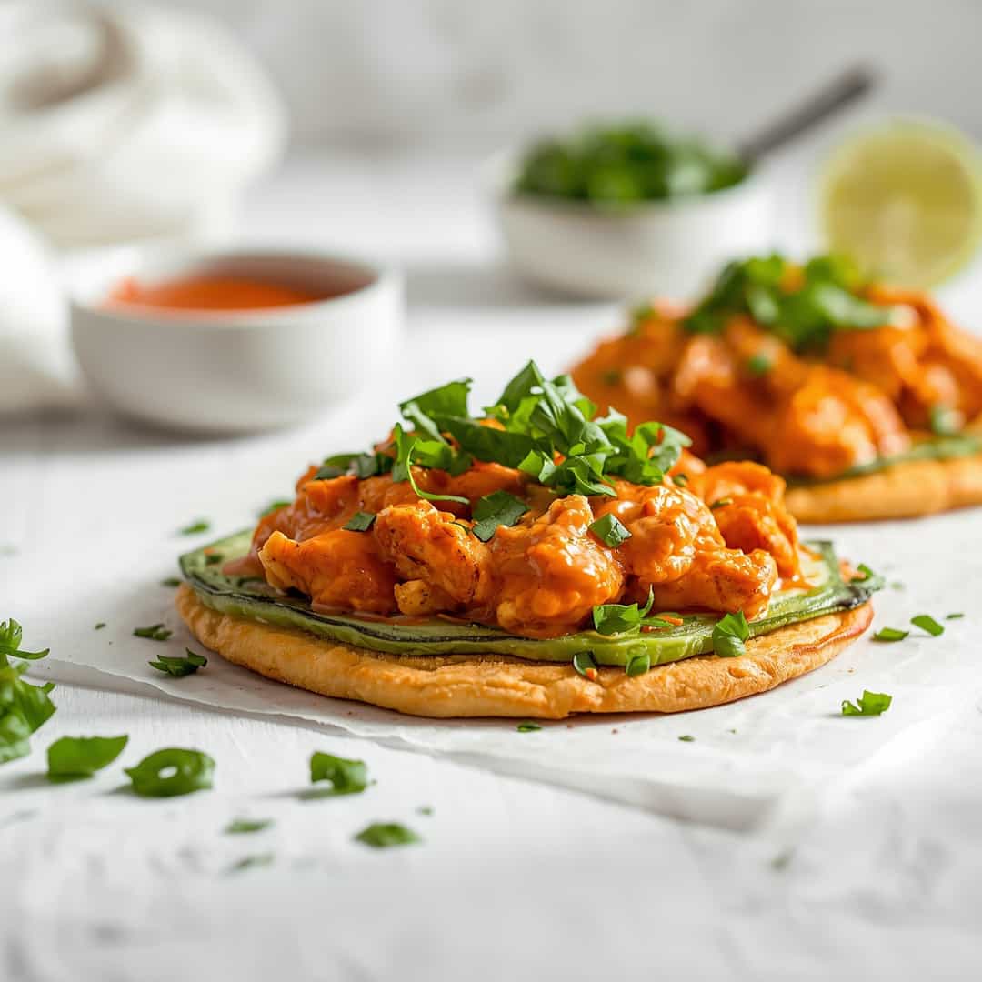 Easy Buffalo Chicken Flatbread 2 Easy Buffalo Chicken Flatbread