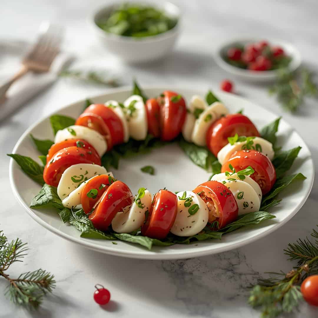 Easy Caprese Christmas Wreath Fresh 2 Easy Caprese Christmas Wreath Fresh