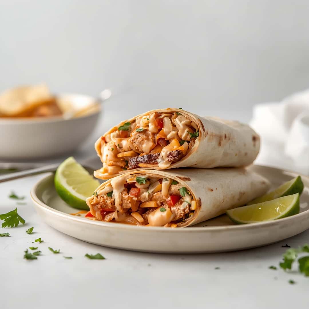 Easy Chipotle Ranch Grilled Chicken Burrito
