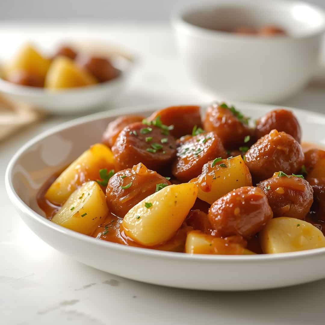 Easy Crockpot Sausage and Potatoes