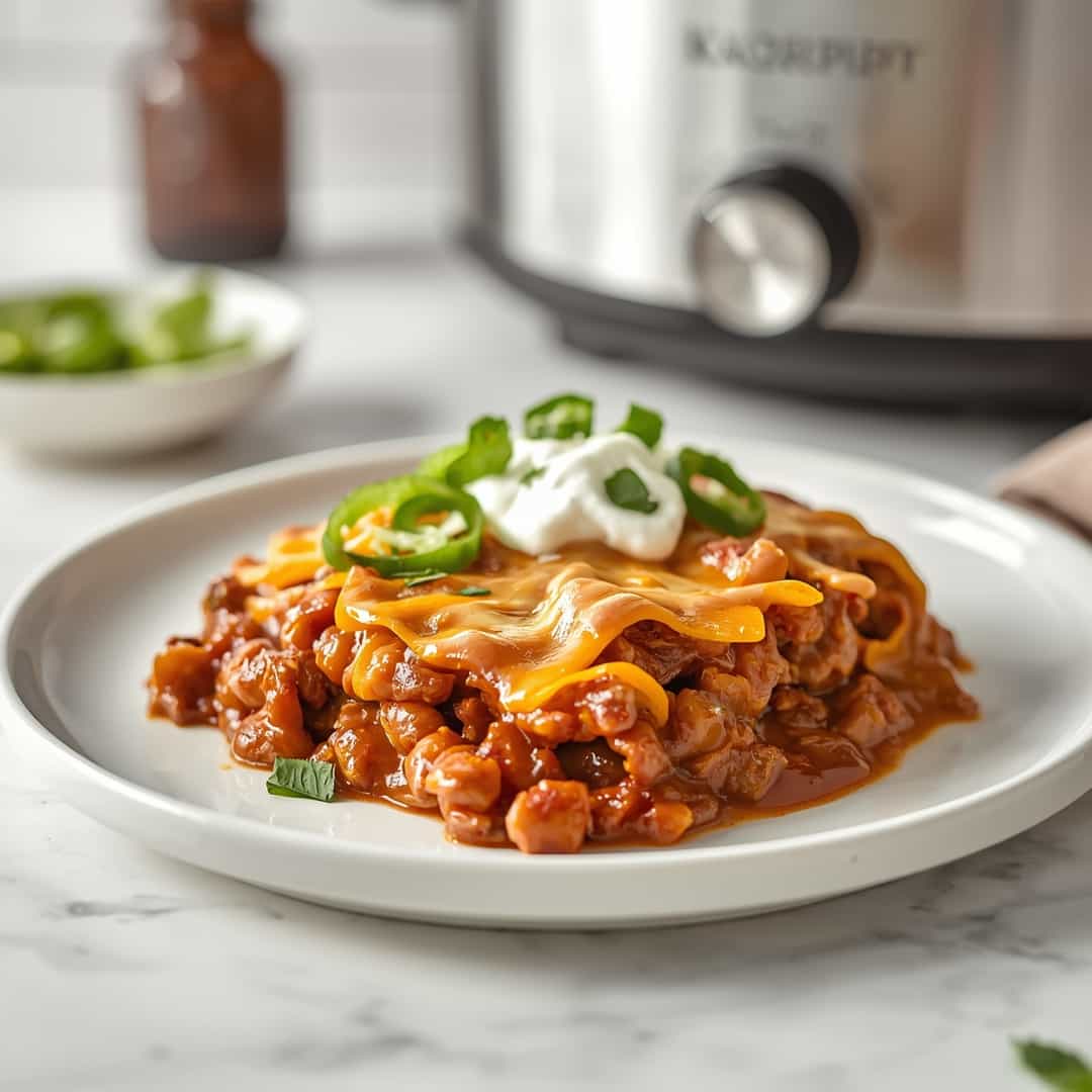 Easy Crockpot Taco Casserole 2 Easy Crockpot Taco Casserole