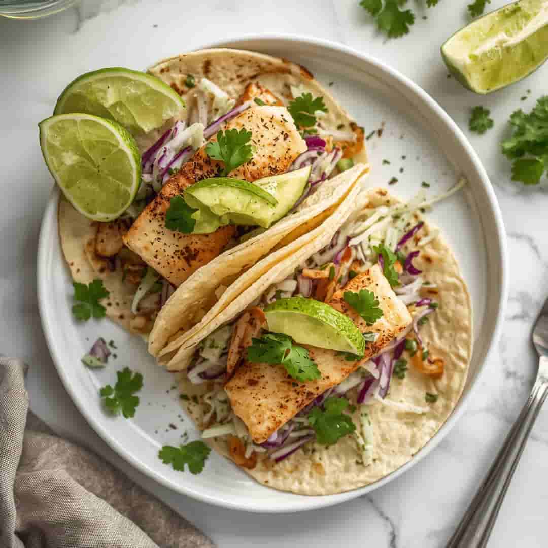 Easy Fish Tacos Cilantro Lime Slaw 2 Easy Fish Tacos Cilantro Lime Slaw