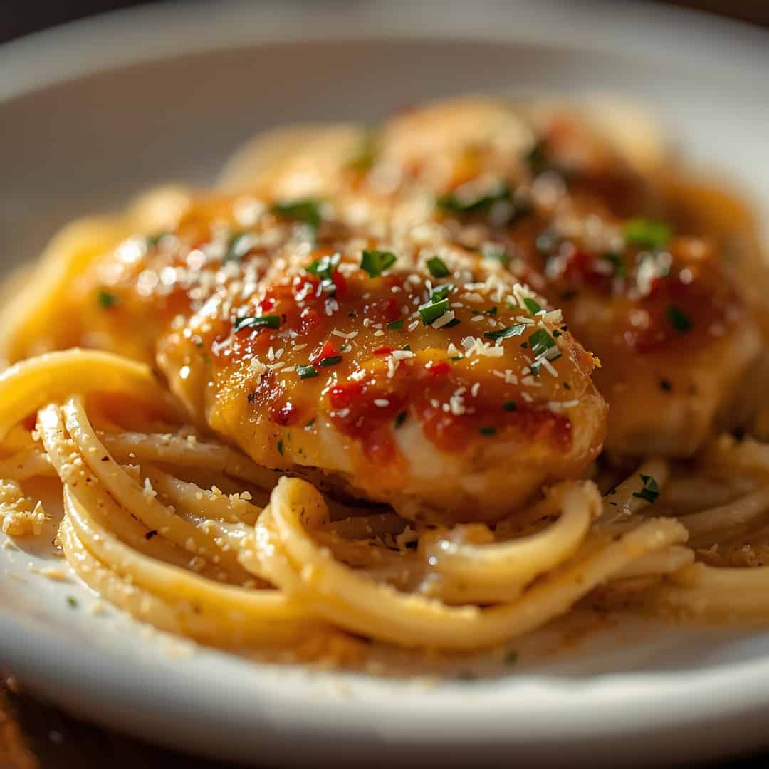 Easy Garlic Parmesan Chicken Pasta