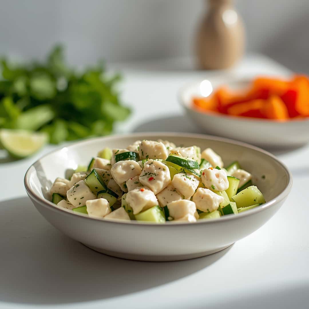 Easy Mayo Vinegar Cucumber Salad