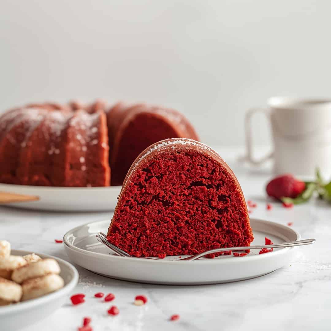 Easy Red Velvet Bundt Cake 2 Easy Red Velvet Bundt Cake