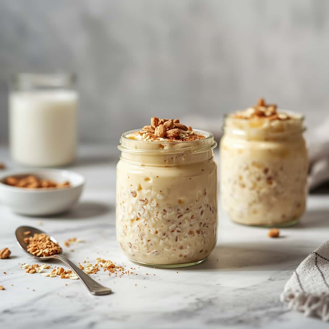 Eggnog Overnight Oats 2 Eggnog Overnight Oats