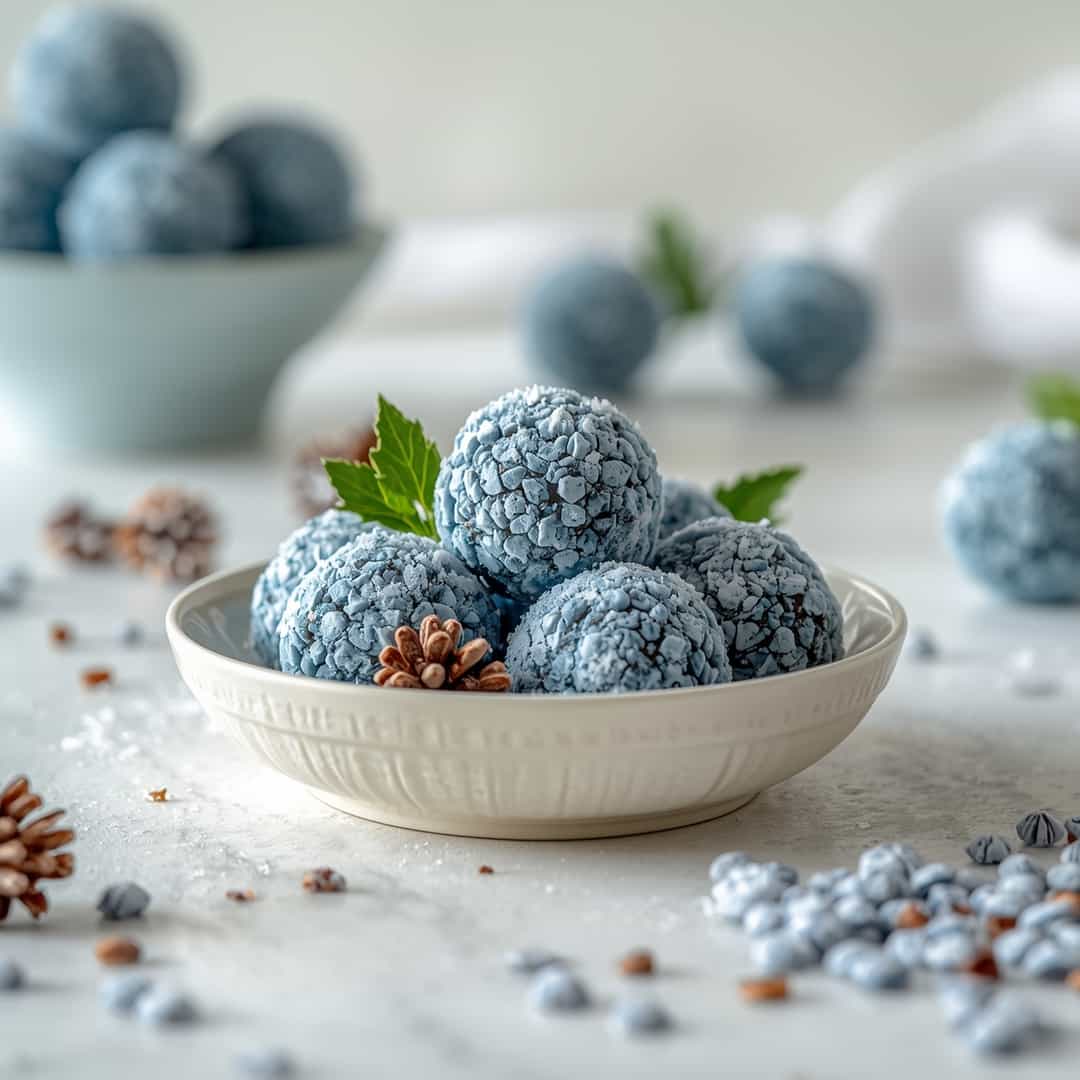 Festive Blue Christmas Truffles
