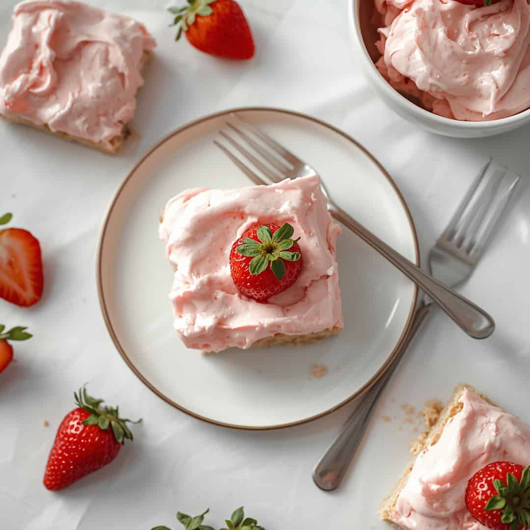 Frosted Strawberry Cookie Bars