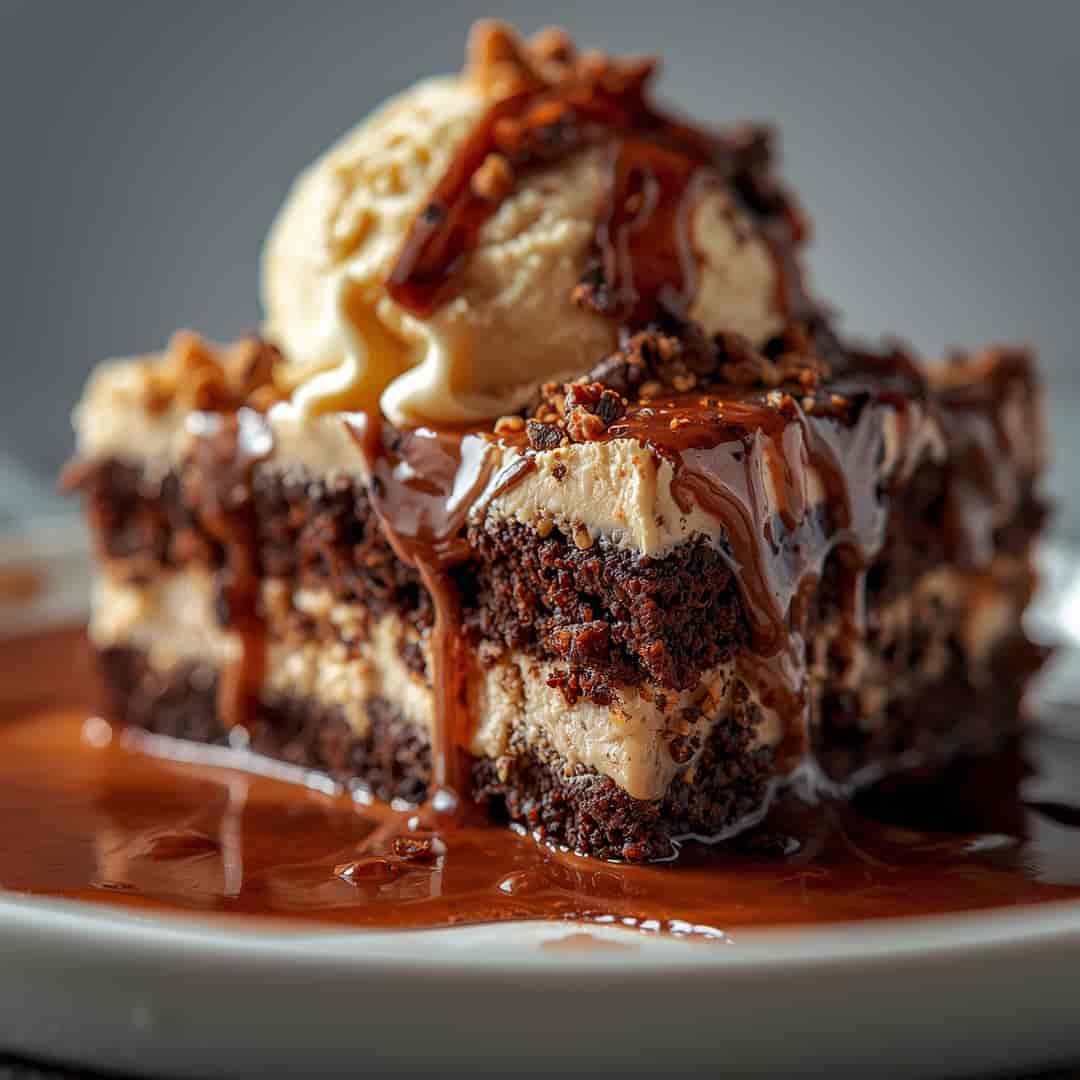 Frozen Brownie Ice Cream Cake