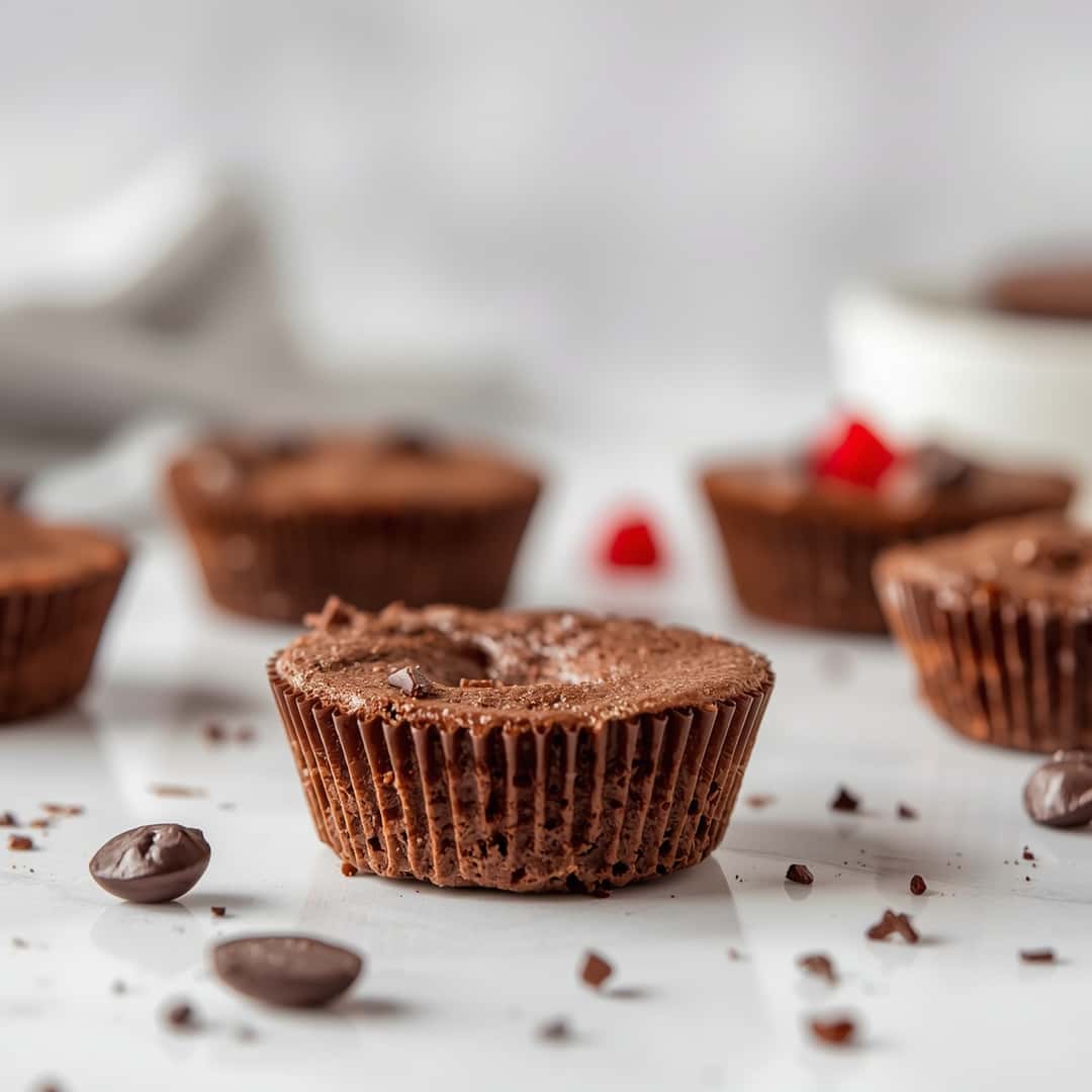 Fudgy Chocolate Protein Brownie Cups 2 Fudgy Chocolate Protein Brownie Cups