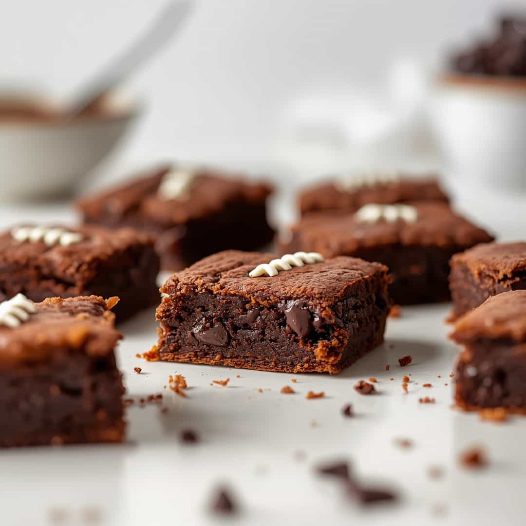 Fudgy Football Brownies