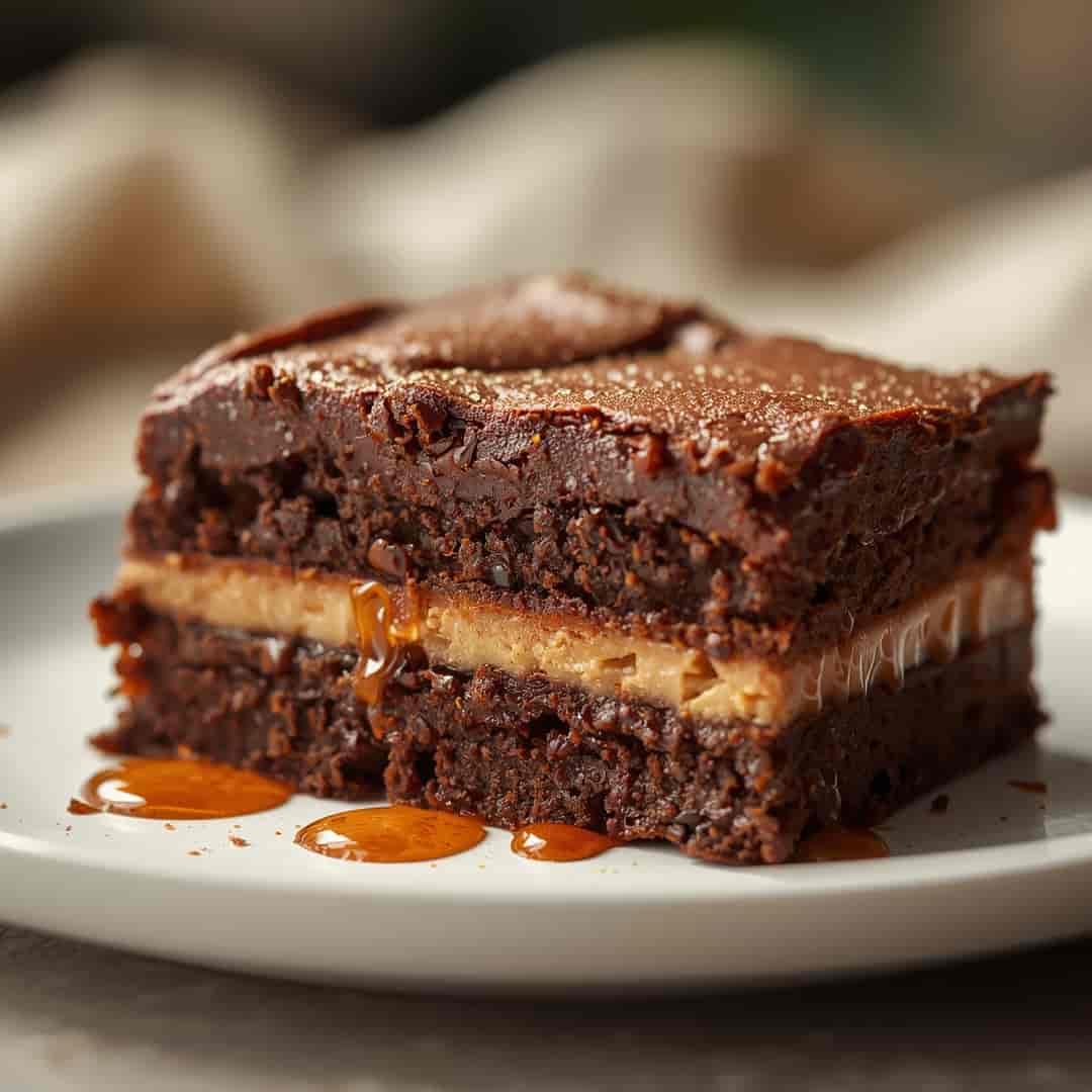 Fudgy Triple Layer Brownie Cake 2 Fudgy Triple Layer Brownie Cake